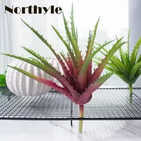 Decorative Flowers Artificial Real Touch Aloe Fleshiness Plants Succulents Diy Christmas Ornaments Fake Flower Garden Decoration