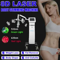 8D Lipolaser Body Slim Machine Dual Wavelength 532nm 635nm Weight Loss Fat Burning Cellulite Removal Beauty Equipment