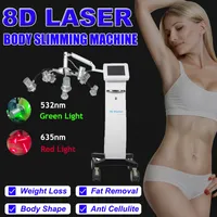 8D Lipolaser Body Slimming Machine Dual Wavelength 532nm 635nm Fat Loss Weight Removal Cellulite Removal Beauty Equipment