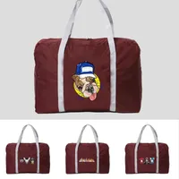 Duffel Bags Large Capacity Foldable Travel Bag Clothes Organizers Waterproof Handbags Unisex Dog Series Print Luggage Men Duffle