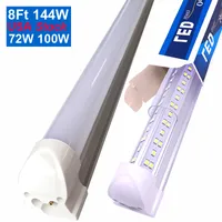 Luces de tubo LED en forma de V 2 pies 3 pies 4 pies 5 pies 6 pies Bulbo fluorescente Súper brillante White 24 "36" 48 "60" 70 "T8 Linkables de perfil bajo integrado luces de taller Crestech168