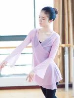 Stage Wear Beauty Mesh Modern Dance Tops For Women Fabric Shirt See Through Latin Ballroom Clothes Ballet Warm Up Top