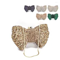 Evening Bags NWE Bow Knot Crystal Purses Classical Women Accessories Diamonds Luxury Clutches Bridal Wedding Party Popsicle