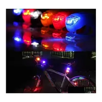 Światła rowerowe 50pcs/działka wodoodporna light sile 4 kolory głowica LED przednie tylne koła rowerowe rower ostrzegawczy tyllamp 201029 dostawa kropli DHN6W