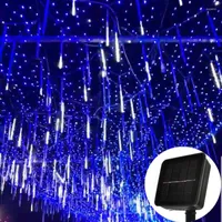 Strings Outdoor Solar Led Light 30cm Meteor Shower Lights Waterproof Fairy Street Garland Year Christmas Decoration