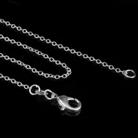 Promotion! 20 Pieces  Lot 925 Sterling Silver 1 MM Width O Chain Link Chain Cross Chain Lobster Clasps 16 inch - 24 inch2260