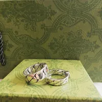 Mode Liebesring kreatives Muster Retro -Designerringe 925 Silberschilder Ring für Frau oder Mann
