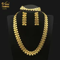 Wedding Jewelry Sets ANIID Luxury Dubai Gold Plated 24k Set For Women African Necklace And Earrings Indian Bridal Moroccan Jewellery 230203