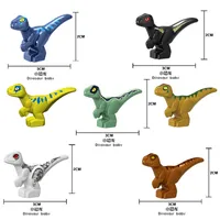 MG1027-1030 1050 KHAKI بلبنات بلاستيكية صفراء بطول 2 سم ميني ديناصور الطفل minifigs Indoraptor T-Rex Mini Toy Figure