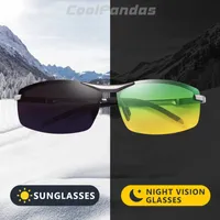 Sunglasses CoolPandas Pochromic Men Day NightVision Polarized Chameleon Glasses Driving UV400 Sun De Sol 230202