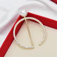 Brooches Women Pearl Scarves Fastener Silk Scarf Buckle Brooch Wedding Fashion Jewelry Female Classic Gift Accessories