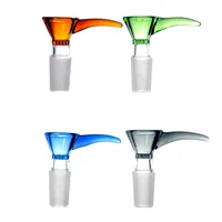 Smoke Glass Bowl 14mm 18mm Joint Herb Holder Colorful Slide Fit Glass Bong Oil Rings Smoking Tool
