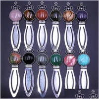 Other Fashion Accessories Natural Rose Quartz Turquoise Stone Bookmark Jewelry Learning Materials Drop Delivery Dhgarden Dhvyy