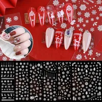 Nail Stickers Christmas Art Decals Self-adhesive For Nails Santa Claus Snowflake Snowman Christams Decoration