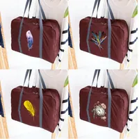 Duffel Bags Travel Bag Unisex Foldable Handbags Organizers Large Capacity Portable Luggage Feather Series Print Accessories