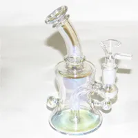 Thick glass water bongs hookahs glass bongs water pipes Recycler dab rigs with 14mm bowl Quartz banger nails