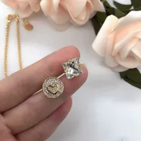 Designer mui necklaces New Love Square Diamond Necklace Women's French Luxury ly Simple Bracelet MALI