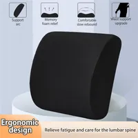 Pillow Soft Memory Foam Lumbar Support Back Massager Waist For Car Chair Seat Pillows Home Textile Office Relieve Pain