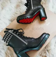 Redbottomss Boot Mayr Boot Ankle Boots Booties Shoe Elegant Famous Brands Women 'S Spikes Chunky Heels Lug Reds Sole Lady Party Wedding
