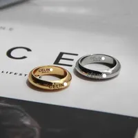 Designer celis rings The new plain ring is small and cool simple versatile it a Valentine's Day gift for men women E837