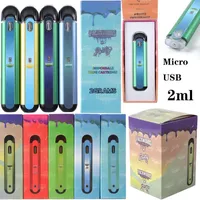Packwoods E Cigarette Rechargeable Disposable Vape Pen Starter Kit Empty Device Pods Micro USB Charger 350mah 2ml Preheat 6 Flavors
