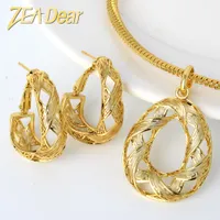 Wedding Jewelry Sets ZEADear Fashion Classic For Women Earrings Pendent Necklace Romantic Party Anniversary Trendy 230203