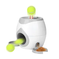 Dog Toys Chews Matic Pet Feeder Interactive Fetch Tennis Ball Mangeer Trawing Traveling Устройство выбросов пищи Hine LJ201125 Drop D Dhcnz