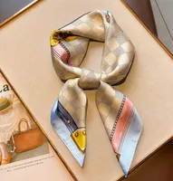20style 70-70cm imprimir lenço de seda floral mulheres moda moda longa saco lenços de gradiente lisado de gradiente lisado paris ombro de bagagem de bagagem de fita de fita