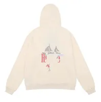 Designer Brand Rhude Hoodies Mens imprim￩ Pullover Crewneck ￠ manches longues ￠ manches longues High Street Hap Hap Treetwear Rhude Hoody Oversize Tops for Men and Womens