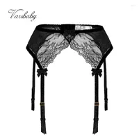 Garters Varsbaby Sexy Transparent Lace Bow Underwear Black white pink High Elasticity S M L XL