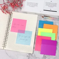 Notes 300Sheets Translucent Pastel Sticky Notes Pad 3&quot;x3&quot; Color Self-Adhesive Transparent Sticky Notes Clear Memo For Book 230203