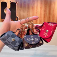 Luxury Presbyopia Bag Car Keychain Pendant Charm Jewelry Key Ring Holder Women Men Gifts Fashion PU Leather Animal Key Chain Accessories