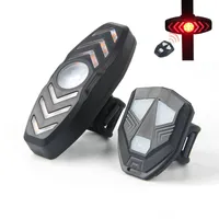 Bike Lights Flashing Taillight With Horn Mountain Tail USB Rechargeable Rear Turn Signals Remote Control 230203