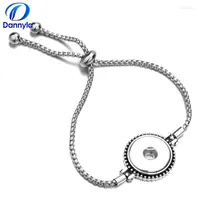 Bangle Adjustable Box Chain Snap Bracelets Wholesale For Women Fit 18mm Button Charms LSNB70-72