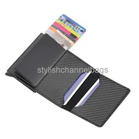 Portfel 2021 Portownik karty kredytowej Mężczyźni Kobiety RFID Aluminium Bank posiadacza karty Case Vintage skórzany portfel z pieniędzmi klips 0204/23
