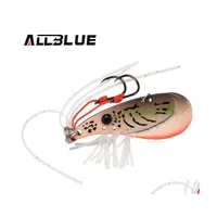 Baits Lures Allblue Crazy Shrimp 7G 14G Metal Vib Sinking Blade Spoon Fishing Lure Bass Artificial Bait With Jig Assist Hook Rubbe Dhkqj