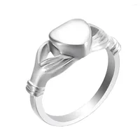 Collane a ciondolo Cremazione gioielli ceneri con anello del cuore#6#7#8#9 Lettere gratuite alla moda