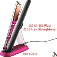 Hair Straighteners 6Pcs 2 In 1 Esigner Wireless Straightener Curling Iron Hairs Curler Black Nickle Fuchsia Us Eu Uk Plug With Gift Dhlvu