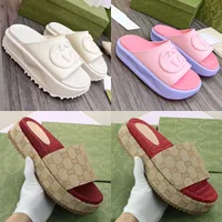 Sandal Slipper Flip-Flops Sandalias de ropa exterior para mujeres Nuevas elevaciones planas de verano