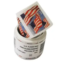 Carimbos de bandeira dos EUA Postal 2022 Rolo de 100 correios de primeira classe dos EUA para envelopes de correio Cartas Cartas postais para correspond￪ncia suprimentos convites dhm5f