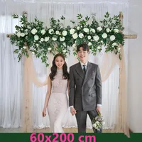 Decorative Flowers 100CM 200CM DIY Wedding Flower Wall Decoration Supplies Silk Peony Rose Arch Background Simulation Row
