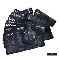 Tactical Accessories Gun Cleaning Mat Soft Rubber With Parts Diagram And Instructions Kit Mouse Pad Drop Delivery Sports Outdoors Hun Dhg1B