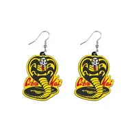 New Exaggerate Cobra Drop Earring for Women Trendy Jewelry Printing Acrylic Earrings Fashion Cool Accessories265N