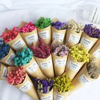Gift Wrap Mini Craft Bouquet Artificial Dried Flowers Po Prop Wedding Birthday Decor Home Party Gifts Thank You Bags Bag Packaging