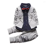Clothing Sets Set Fashion Classic Boy Girl Jacket Coat Pants Bow Tie Accessories 1-4 Years Old Beibei High-quality Children Clothes