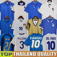 1994 Italys Retro Futbol Forması Maldini Baggio Donadoni Futbol T Shirt Schillaci Totti del Piero 1982 1990 1996 1998 2000 2006 Pirlo Inzaghi Buffon Ev Gattuso