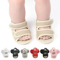 Athletic Shoes Toddler Baby Girls Cute Lovely Summer Cotton Cloth Sandals Striped Plaid Denim Bowknot Anti-Slip Soft 0-18M Clogs#4