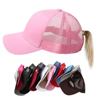 Ball Caps Women's Ponytail Baseball Cap Women Snapback Summer Mesh Hat Female Fashion HIp Hop Hats Casual Adjustable Outdoor Bone G230203