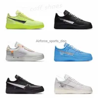 Mens Moma Mca AF1 Casual Running Shoes Remd Etalic Silver Volt 2.0 Low Black and Green One Off Designer Sports US kn01