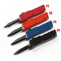4 Styls Mini Small Auto Tactical Knife 440C Black Blade Zinc-aluminum alloy Handle Outdoor EDC Pocket Knives312V